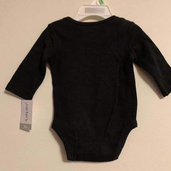 Carter’s black newborn boys’ onesie, adorable, new, - Picture 4 of 7